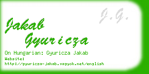 jakab gyuricza business card
